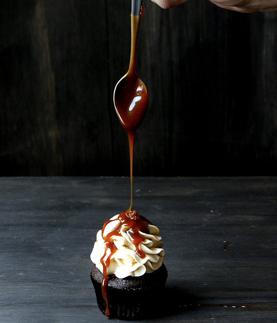 salted caramel cupcake