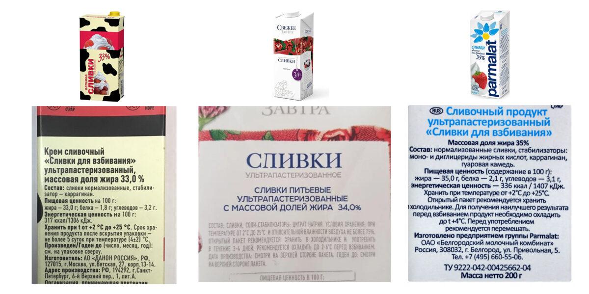 Обзор молочных сливок. Сравнение марок
